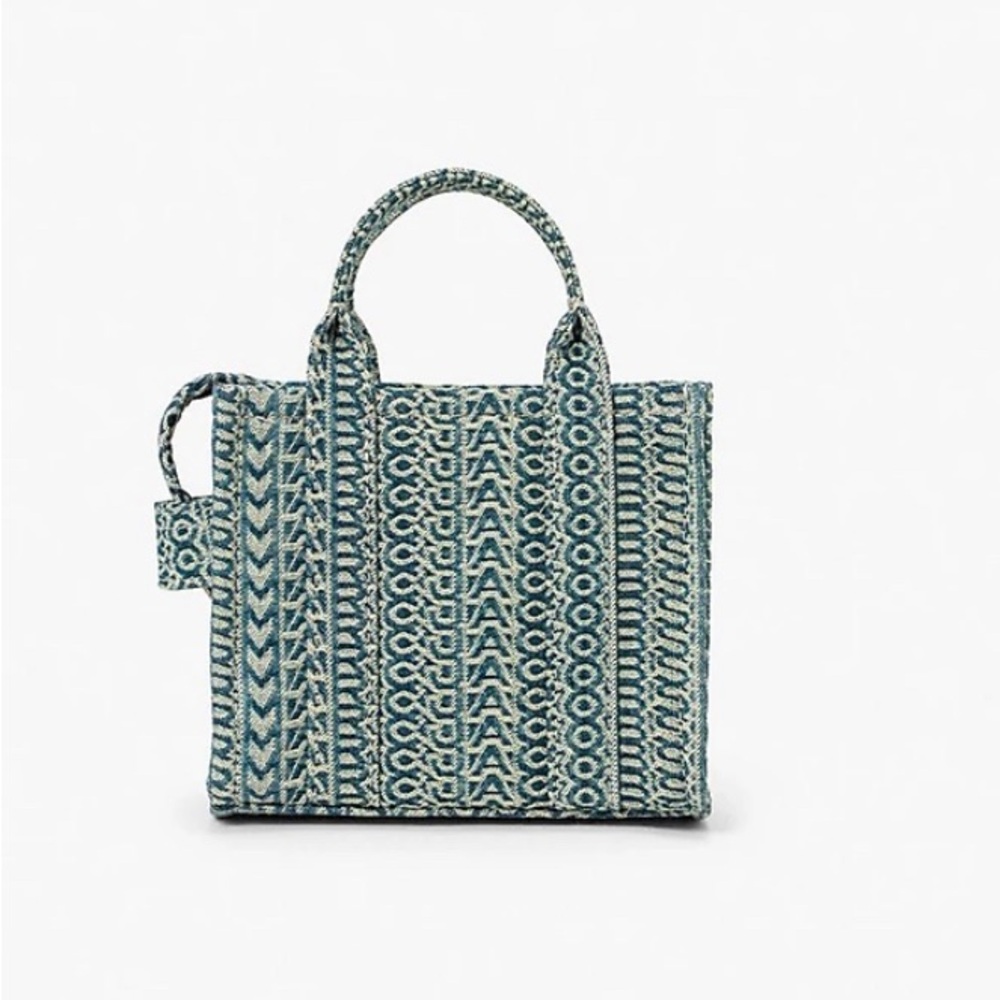 Marc Jacobs Blue and Cream Tote Bag